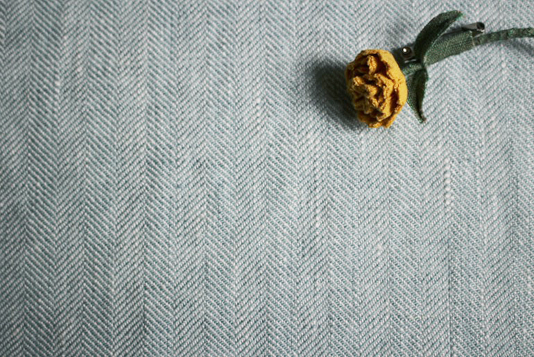 アンソレイエ　ヘリンボーン　セージ